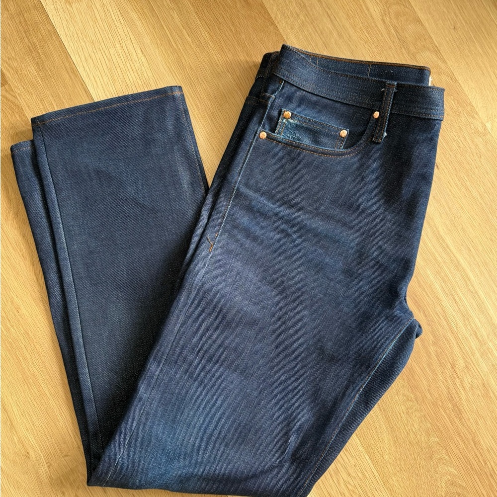 21 oz Selvedge Denim Slim Blue Jeans